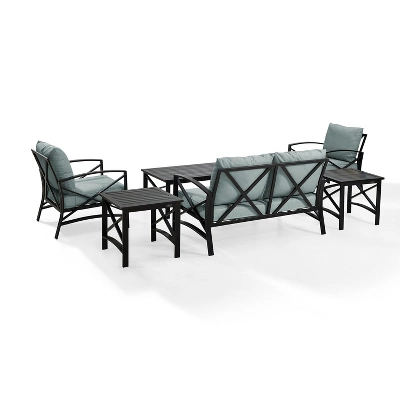 6pc Kaplan Outdoor Seating Set Mist - Crosley 4 6pc Kaplan Outdoor Seating Set Mist - Crosley - Image 2