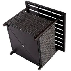 Costway Brown Rattan Wicker Steel Side Table Outdoor Furniture Deck Garden Patio Pool 17 Costway Brown Rattan Wicker Steel Side Table Outdoor Furniture Deck Garden Patio Pool -Sunnydaze Decor Store GUEST 1aa3a288 eb08 4ea6 8770 81f7f7877008