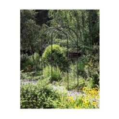 Achla Designs 100" Elegant Handcrafted Monet Iron Garden Arbor Graphite Powder Coated Finish -Sunnydaze Decor Store GUEST 1adc409f 3ffe 4223 a86d 6b71fcd8a42b