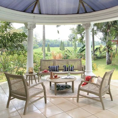 Teak Zuma Patio Sofa Gray - Cambridge Casual 9 Teak Zuma Patio Sofa Gray - Cambridge Casual - Image 7