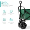 Best Choice Products 36in Folding Multipurpose Indoor Outdoor Utility Cart W/ Swivel Wheels, Adjustable Handle - Green -Sunnydaze Decor Store GUEST 1e978f56 9f7f 4f5c b6b6 cf1508ed6e76