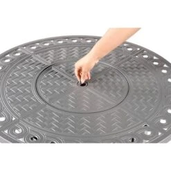 Oakland Living Aluminum Round Outdoor Patio Dining Table With Lid & Covers Gray -Sunnydaze Decor Store GUEST 1ed5e3cb 553e 47a4 8c6c 409450fcdc3c