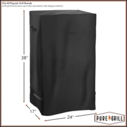 Pure Grill 40-inch Smoker BBQ Grill Cover For Electric Vertical Smokers, Universal Fit Cover - 24" X 17" X 38" 12 Pure Grill 40-inch Smoker BBQ Grill Cover For Electric Vertical Smokers, Universal Fit Cover - 24" X 17" X 38" -Sunnydaze Decor Store GUEST 1ef1a50d e866 4db2 ab04 c0a0a01ff84d