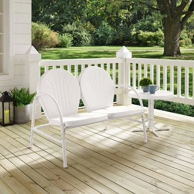Griffith 2pc Outdoor Conversation Set - White - Crosley 4 Griffith 2pc Outdoor Conversation Set - White - Crosley - Image 2