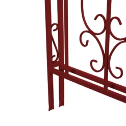 Evergreen Montebello Iron Garden Arbor, Americana Red- 53 X 84 X 23 Inches Fade And Weather Resistant Outdoor Decor -Sunnydaze Decor Store GUEST 20a17eab 5ad7 4e1f b93b 2921c87075cc
