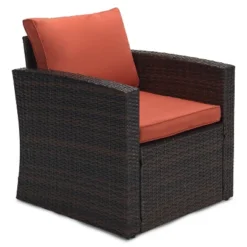 6pc Wicker Outdoor Conversation Set - Orange - EDYO LIVING 22 6pc Wicker Outdoor Conversation Set - Orange - EDYO LIVING -Sunnydaze Decor Store GUEST 20cf9579 357b 48e7 a78b df8a46107c35