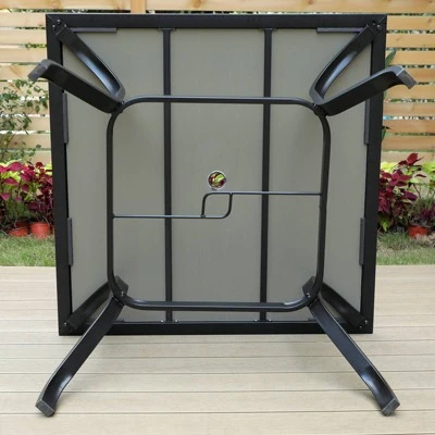 Outdoor Square Steel Dining Table - Captiva Designs 8 Outdoor Square Steel Dining Table - Captiva Designs - Image 6