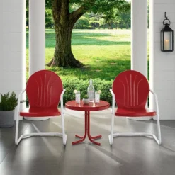 Griffith 2pc Outdoor Conversation Set - Bright Red - Crosley 17 Griffith 2pc Outdoor Conversation Set - Bright Red - Crosley -Sunnydaze Decor Store GUEST 230b2d0f 3fa0 49db 8bc2 83eeaf0dcf5a