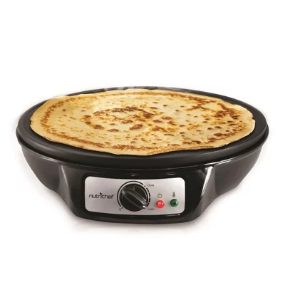 NutriChef 12 Inch Electric Nonstick Griddle Pancake Crepe Injera Blitnz Maker Hot Plate Cooktop With Crepe Turner And Pastry Spreader Tools, Black 5 NutriChef 12 Inch Electric Nonstick Griddle Pancake Crepe Injera Blitnz Maker Hot Plate Cooktop With Crepe Turner And Pastry Spreader Tools, Black - Image 3