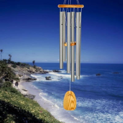Woodstock Wind Chimes Signature Collection, Chimes Of Partch, 36'' Silver Wind Chime PWS 3 Woodstock Wind Chimes Signature Collection, Chimes Of Partch, 36'' Silver Wind Chime PWS