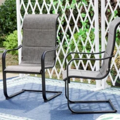 Patio Set With Steel Table With 1.57" Umbrella Hole & Padded Sling Arm Chairs - Captiva Designs 22 Patio Set With Steel Table With 1.57" Umbrella Hole & Padded Sling Arm Chairs - Captiva Designs -Sunnydaze Decor Store GUEST 23a03e77 cddf 407a bf9d f513c9175cbd