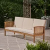 Carolina Acacia Wood Patio Sofa Teak - Christopher Knight Home -Sunnydaze Decor Store GUEST 24dd6e64 d18f 4b29 9325 6620d8852e84