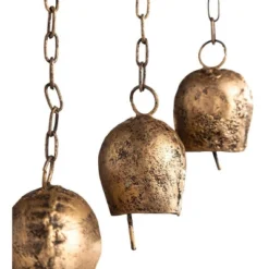 Wind & Weather Handcrafted Nine Metal Bells Wind Chime With Antiqued Golden Finish -Sunnydaze Decor Store GUEST 256c598f 0b10 4eef a035 e1fe1d1a0007
