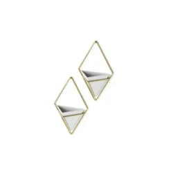 Set Of 2 Trigg Wall Display Planters White/Brass - Umbra -Sunnydaze Decor Store GUEST 2589962e b83b 4028 b97b 127a5ad61f17