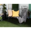 Traditional Outdoor Patio Bench - Black - Olivia & May -Sunnydaze Decor Store GUEST 26a3e0a1 6604 46c8 97ef 80ed892890d3