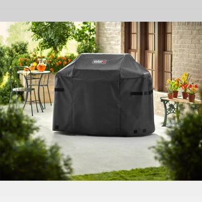 Weber Spirit 300 And Spirit II 300 Series Grill Cover - Black 3 Weber Spirit 300 And Spirit II 300 Series Grill Cover - Black