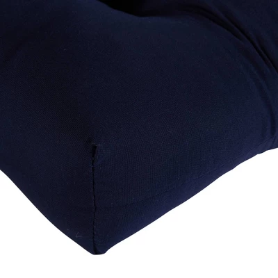 Outdoor Solid Navy Sunbrella Seat Cushion - Kensington Garden 7 Outdoor Solid Navy Sunbrella Seat Cushion - Kensington Garden - Image 5