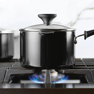 Farberware Reliance Pro 3qt Nonstick Ceramic Covered Straining Saucepan Black/Gray 4 Farberware Reliance Pro 3qt Nonstick Ceramic Covered Straining Saucepan Black/Gray - Image 2