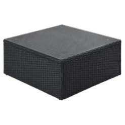 9pc Wicker Patio Sectional Seating Set With Cushions - Black/Beige - GODEER -Sunnydaze Decor Store GUEST 284a394b f085 4e6d afcd 898f4aa3ceb3