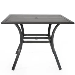 Barton 5Pcs Outdoor Set Mesh High Back Seat Patio Dining Sling Chairs Table Grey -Sunnydaze Decor Store GUEST 2870e0f6 5f70 4bdf 81a2 f0df56cab460