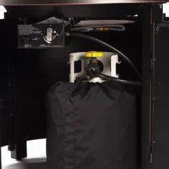 5pc Outdoor Fire Table Set With Geometric 44" Round Fire Table, 4 Deep Seating Swivel Rocking Chairs & Table Fabric Covers - Oakland Living 24 5pc Outdoor Fire Table Set With Geometric 44" Round Fire Table, 4 Deep Seating Swivel Rocking Chairs & Table Fabric Covers - Oakland Living -Sunnydaze Decor Store GUEST 2875abbf a8ef 4b42 8192 81357c6826c1