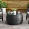 Parksville Rattan Round Patio Coffee Table - Black - CorLiving 2 Parksville Rattan Round Patio Coffee Table - Black - CorLiving -Sunnydaze Decor Store GUEST 29162495 f802 4cdd a45b 07498e68c2d9