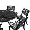 7pc Outdoor Dining Set With 59" Ornate Mesh Aluminum Round Table & Modern Chairs - Black - Oakland Living 1 7pc Outdoor Dining Set With 59" Ornate Mesh Aluminum Round Table & Modern Chairs - Black - Oakland Living -Sunnydaze Decor Store GUEST 29233067 3b65 4be9 a33d b8f8ea90cd8c