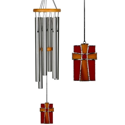 Woodstock Wind Chimes Signature Collection, Amazing Grace Chime, 28'' Stained Glass Wind Chime AGS 4 Woodstock Wind Chimes Signature Collection, Amazing Grace Chime, 28'' Stained Glass Wind Chime AGS - Image 2