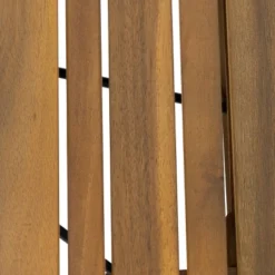 Kyoto 3pc Outdoor Acacia Wood Chaise Lounge Set - Teak/Yellow - Christopher Knight Home -Sunnydaze Decor Store GUEST 2acb46b8 e41b 4c11 aa32 4073e56b05b9