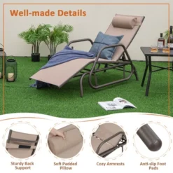 Costway 2PCS Patio Chaise Lounge Glider Recliner Chair Adjustable Sturdy Frame Outdoor 19 Costway 2PCS Patio Chaise Lounge Glider Recliner Chair Adjustable Sturdy Frame Outdoor -Sunnydaze Decor Store GUEST 2ade4c49 921b 450c 932c 6a2632b1d2e2