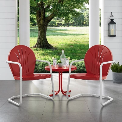 Griffith 2pc Outdoor Conversation Set - Bright Red - Crosley 8 Griffith 2pc Outdoor Conversation Set - Bright Red - Crosley - Image 6