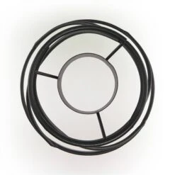 8" X 9" Indoor/Outdoor Spiraling Metal Gazing Globe Stand Black - Alpine Corporation