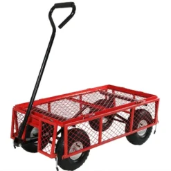 Sunnydaze Decor Sunnydaze Outdoor Lawn And Garden Heavy-Duty Durable Steel Mesh Utility Wagon Cart With Removable Sides 23 Sunnydaze Decor Sunnydaze Outdoor Lawn And Garden Heavy-Duty Durable Steel Mesh Utility Wagon Cart With Removable Sides -Sunnydaze Decor Store GUEST 2c711135 41db 4315 9e26 435b8396c262