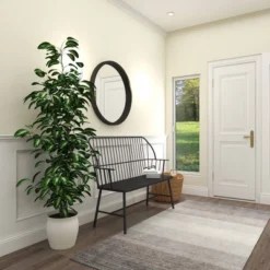 Traditional Outdoor Patio Bench - Black - Olivia & May -Sunnydaze Decor Store GUEST 2cd83d3f ce76 4a65 894b ab484755a210