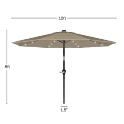 Nature Spring Tilting Patio Umbrella With Solar LED Lights - 10', Sand 10 Nature Spring Tilting Patio Umbrella With Solar LED Lights - 10', Sand -Sunnydaze Decor Store GUEST 2ddc9ec4 a64c 490e 99c9 9cccff89496d