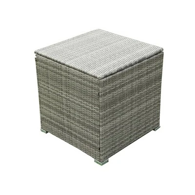 4pc Wicker Patio Seating Set With Cushions - Gray/Beige - GODEER 9 4pc Wicker Patio Seating Set With Cushions - Gray/Beige - GODEER - Image 7