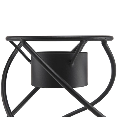 8" X 9" Indoor/Outdoor Spiraling Metal Gazing Globe Stand Black - Alpine Corporation 5 8" X 9" Indoor/Outdoor Spiraling Metal Gazing Globe Stand Black - Alpine Corporation - Image 3