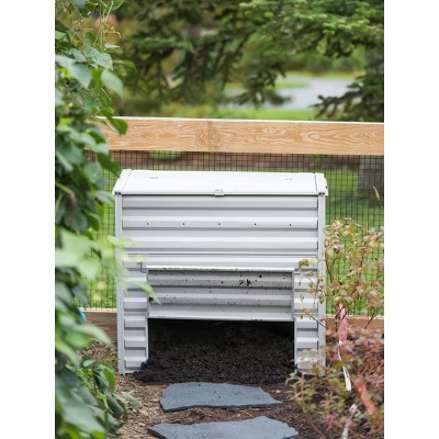 Gardener's Supply Company Demeter Metal Compost Bin | Weatherproof Powder-Coated Galvanized Steel Large Outdoor Composter | 36"W X 20"D X 32"H - Steel 4 Gardener's Supply Company Demeter Metal Compost Bin | Weatherproof Powder-Coated Galvanized Steel Large Outdoor Composter | 36"W X 20"D X 32"H - Steel - Image 2