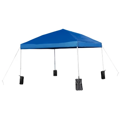 Flash Furniture 10'x10' Pop Up Event Canopy Tent With Wheeled Case And Folding Bench Set - Portable Tailgate, Camping, Event Set 9 Flash Furniture 10'x10' Pop Up Event Canopy Tent With Wheeled Case And Folding Bench Set - Portable Tailgate, Camping, Event Set - Image 7