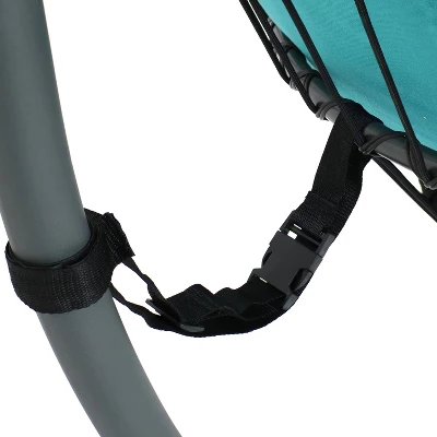 Sunnydaze Decor Sunnydaze Outdoor Resin Wicker Patio Penelope Hanging Basket Egg Chair Swing With Cushions, Headrest, And Steel Stand Set - 3pc 6 Sunnydaze Decor Sunnydaze Outdoor Resin Wicker Patio Penelope Hanging Basket Egg Chair Swing With Cushions, Headrest, And Steel Stand Set - 3pc - Image 4