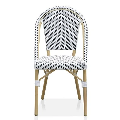 Arna 2pk Wicker Patio Side Chairs - Black/White - MiBasics 5 Arna 2pk Wicker Patio Side Chairs - Black/White - MiBasics - Image 3