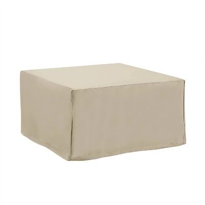 Outdoor Square Table & Ottoman Furniture Cover - Tan - Crosley 5 Outdoor Square Table & Ottoman Furniture Cover - Tan - Crosley - Image 3