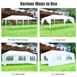 Costway 10'x20' Canopy Tent Heavy Duty Wedding Party Tent 6 Sidewalls W/Carry Bag -Sunnydaze Decor Store GUEST 33fddcb9 ee89 4dfe bb20 995580599b11