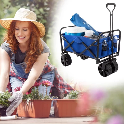 Nature Spring All-Terrain Heavy-Duty Collapsible Utility Wagon With Telescopic Handle 6 Nature Spring All-Terrain Heavy-Duty Collapsible Utility Wagon With Telescopic Handle - Image 4