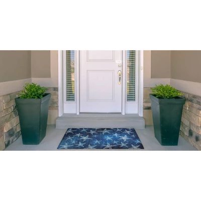 Caspian Washable Outdoor Rug Blue/Light Blue - Linon 3 Caspian Washable Outdoor Rug Blue/Light Blue - Linon
