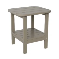 Merrick Lane 2-Tier Adirondack Side Table, All-Weather HDPE Indoor/Outdoor Accent Table -Sunnydaze Decor Store GUEST 354f303a 8b94 44a1 b988 1c409c2a2249