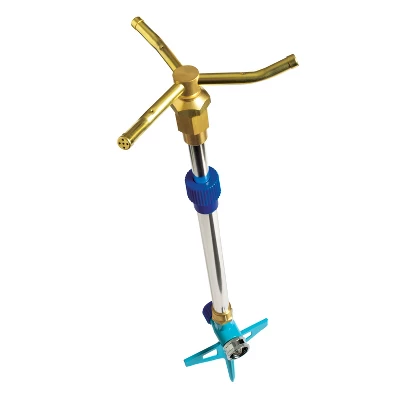 Aqua Joe AJ-ISTAS 3-Arm Brass Rotary 360-Degree Telescoping Sprinkler | Telescoping | 1390 Sq Ft Max Coverage 4 Aqua Joe AJ-ISTAS 3-Arm Brass Rotary 360-Degree Telescoping Sprinkler | Telescoping | 1390 Sq Ft Max Coverage - Image 2