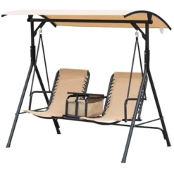Outsunny 2 Person Covered Porch Swing With Pivot Storage Table, Cup Holder, & Adjustable Overhead Canopy 14 Outsunny 2 Person Covered Porch Swing With Pivot Storage Table, Cup Holder, & Adjustable Overhead Canopy -Sunnydaze Decor Store GUEST 367e0fab 225e 4a5c 9970 85b7d7fa9bf0
