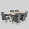 Bennett 7pc Acacia Wood And Wicker Dining Set - Christopher Knight Home 2 Bennett 7pc Acacia Wood And Wicker Dining Set - Christopher Knight Home -Sunnydaze Decor Store GUEST 36e84492 6a6d 4f02 b03a 2ae87e01ebf4