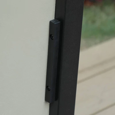 7pc Outdoor Dining Set With Swivel Chairs With Cushions & Faux Wood Table With Umbrella Hole - Captiva Designs 10 7pc Outdoor Dining Set With Swivel Chairs With Cushions & Faux Wood Table With Umbrella Hole - Captiva Designs - Image 8